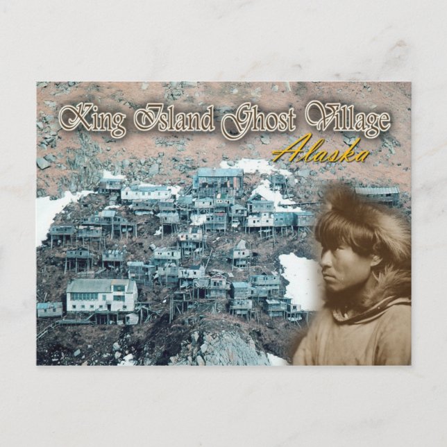 Ukivok Stilt Village, King Island, Alaska Postcard (Front)