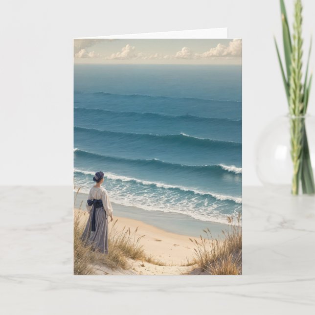 Ukiyo-e Art Japanese Woman Sympathy Card (Front)