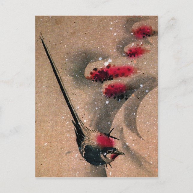 Ukiyo-e Bird Postcard (Front)