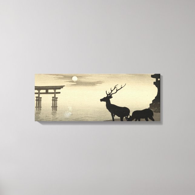 Ukiyo-e Canvas ukiyoe Koson Ohara "Miyajima in Aki (Front)