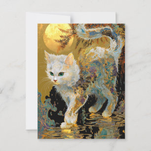 Ukiyo-e Cat   Japanese Woodblock Art Postcard
