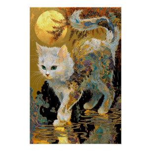Ukiyo-e Cat   Japanese Woodblock Art Poster