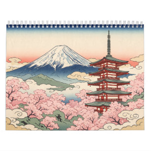 Ukiyo-e Japan Landmarks 2027 Wall Calendar