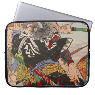 Ukiyo-e Japanese Painting A Samurai Fighting Laptop Sleeve
