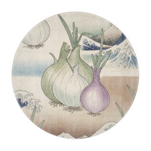 Ukiyo-e Onion Wave Pattern Cutting Board