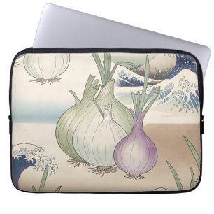 Ukiyo-e Onion Wave Pattern Laptop Sleeve