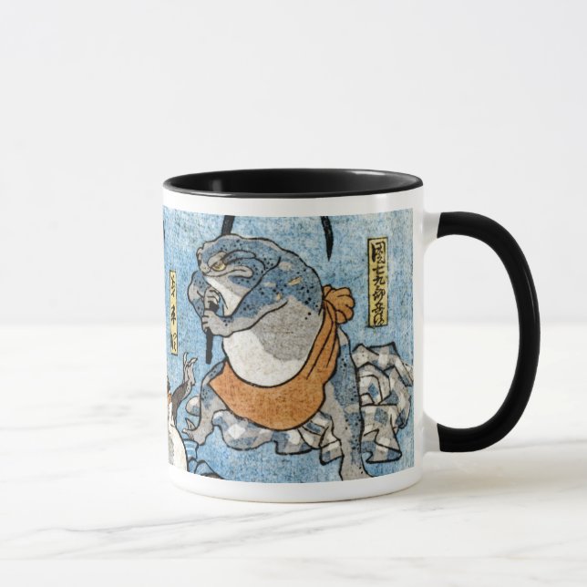 Ukiyo-e print - Frogs as Japanese Kabuki actors Mug (Right)