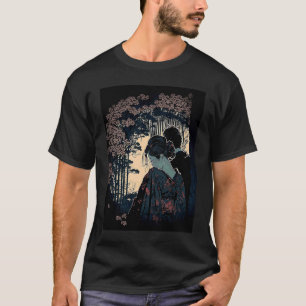 Ukiyo E Retro Japanese Design Romance  Love During T-Shirt