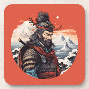 Ukiyo-e samurai Japan Coaster