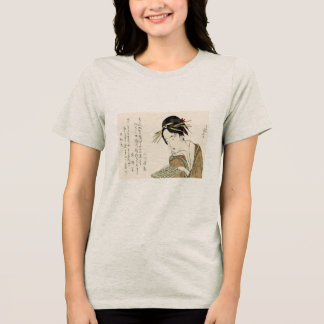 Ukiyo-e Ukiyo-e Kimibijin Ainouchi Joruri bon Tri-Blend Shirt