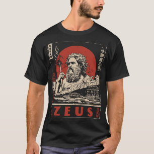 Ukiyo-e Zeus Thunder Greek Mythology Art T-Shirt