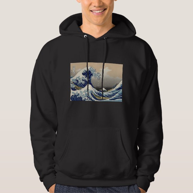 Ukiyoe Fugaku Sanjurokkei Kanagawa Okinamiura Hoodie (Front)