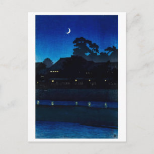 ukiyoe [hasui] A25 Nagare-no-Kuruwa in Kanazawa Postcard
