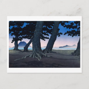 ukiyoe [hasui] A27 Beach at Kaiganji in Sanuki Postcard
