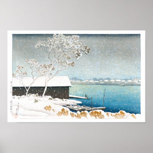 ukiyoe - hasui - C11 - Shirahige in Snow - Poster