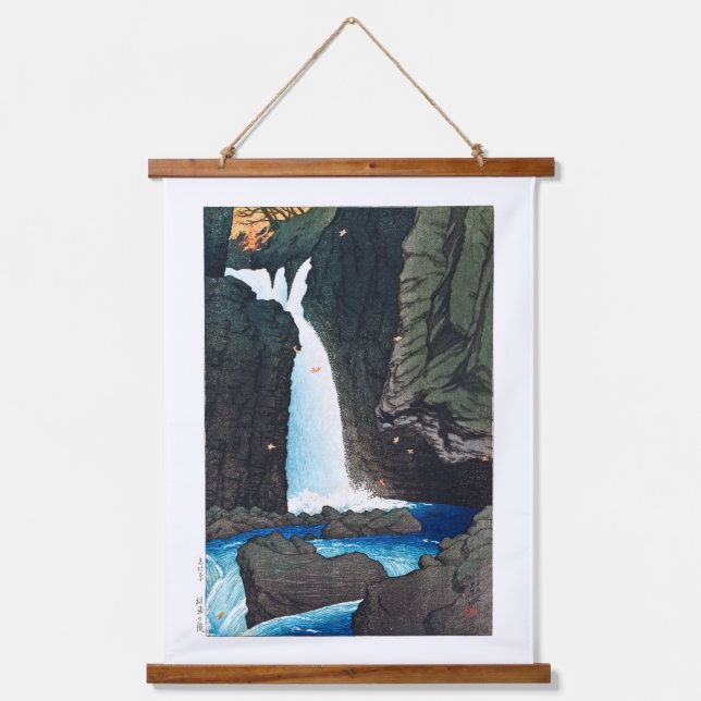 ukiyoe [hasui] C14 Yūhi Waterfall at Shiobara Hanging Tapestry (Front)