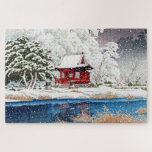 ukiyoe - hasui - m06 - Snow at Shrine Entrance -  Jigsaw Puzzle<br><div class="desc">Title：社頭の雪（syato no yuki / しゃとう の ゆき / Snow at Shrine Entrance) Artist :川瀬巴水 (Kawase Hasui / かわせ はすい) Kawase Hasui (May 18, 1883 - November 7, 1957) was a woodblock print artist active during the Taisho and Showa periods. He established the world of new prints in an attempt to...</div>