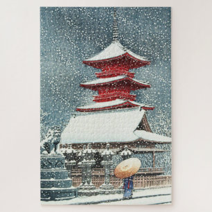 ukiyoe - hasui - m10 - Toshogu Shrine, Ueno - Jigsaw Puzzle