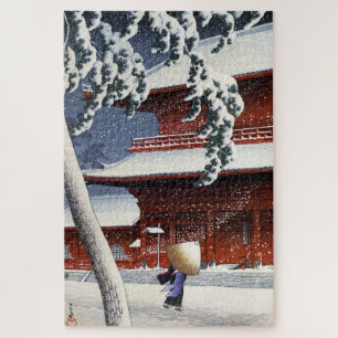 ukiyoe hasui n04 Zōjō-ji Temple in Shiba Jigsaw Puzzle