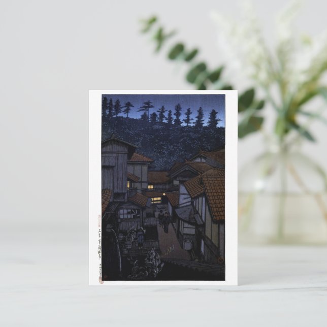 ukiyoe hasui n15 Arifuku Spa, Iwami Postcard (Standing Front)