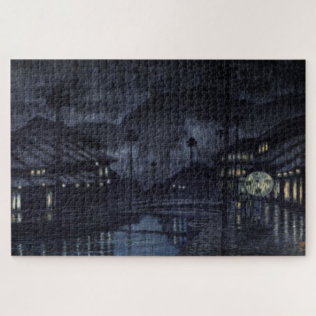 ukiyoe hasui n18 Kinosaki, Tajima Jigsaw Puzzle (Horizontal)