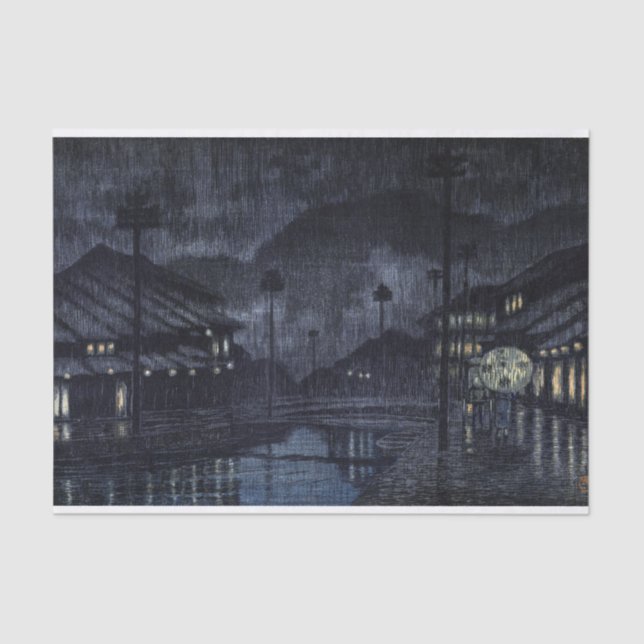 ukiyoe hasui n18 Kinosaki, Tajima Tissue Paper (Front)