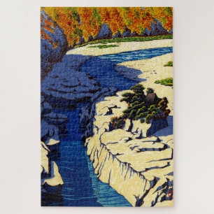 ukiyoe hasui n24 ezame on the Kiso River Jigsaw Puzzle