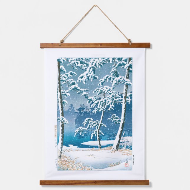 ukiyoe - hasui - No.13 Senzoku Pond - Hanging Tapestry (Front)