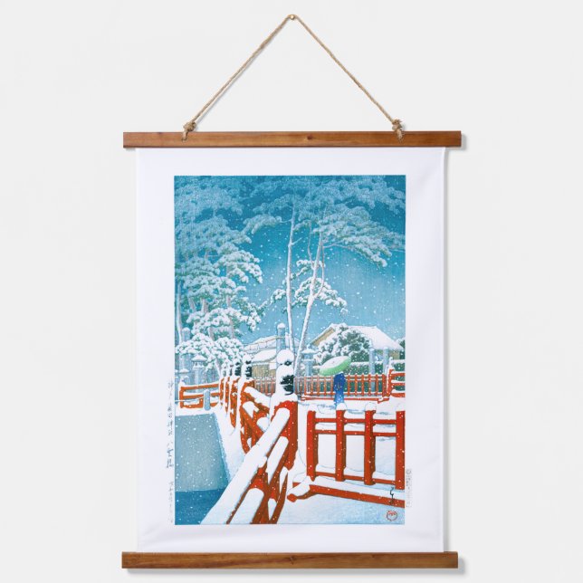 ukiyoe - hasui - No.24 Yakumo Bridge the Nagata … Hanging Tapestry (Front)