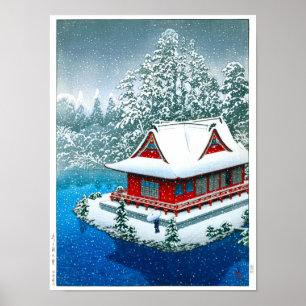 ukiyoe - hasui - No.26 Snow at Inokashira Park - Poster