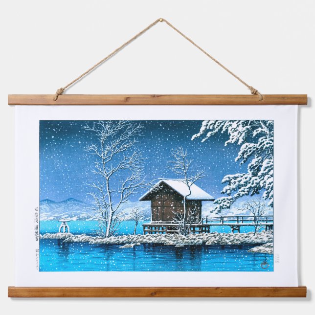 ukiyoe - hasui - No.28 Kansanomiya Shrine at ... Hanging Tapestry (Front)