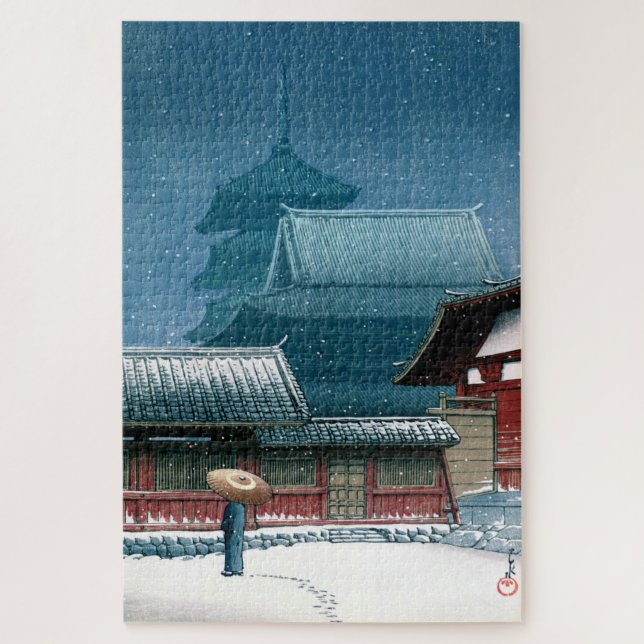 ukiyoe - hasui - No.31 Tennoji Temple in Osaka -   Jigsaw Puzzle (Vertical)