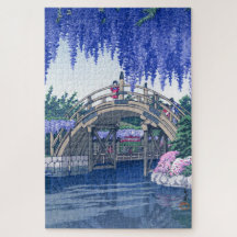 ukiyoe - hasui - No.34 Wisteria at Kameido -  