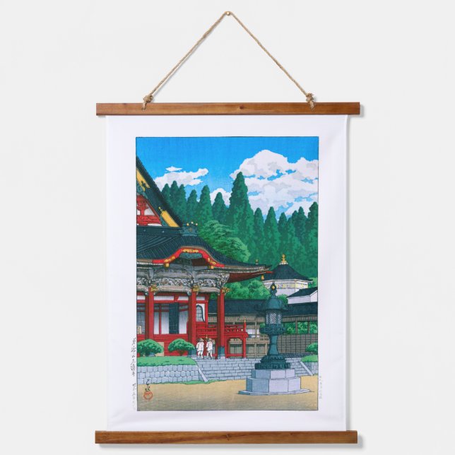 ukiyoe - hasui - No.36 Kuonji Temple at Mt. Minobu Hanging Tapestry (Front)