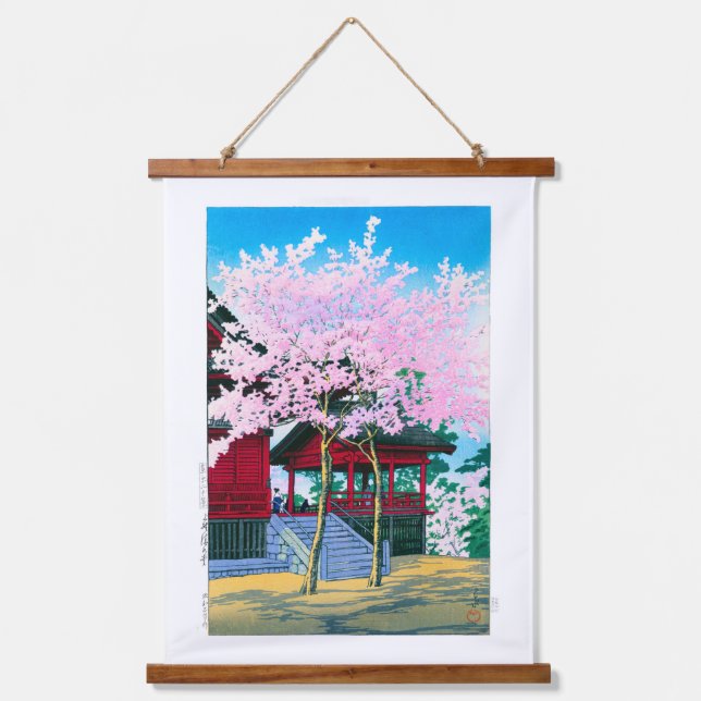 ukiyoe - hasui - No.44 Kiyomizu Hall, Ueno -   Hanging Tapestry (Front)