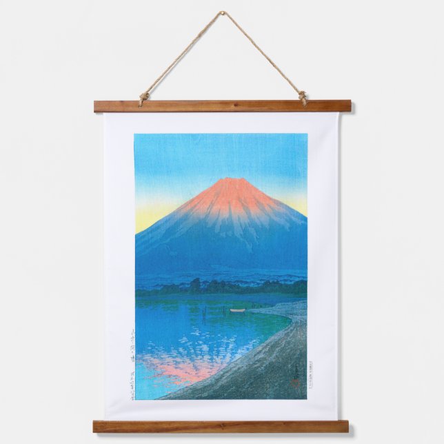 ukiyoe - hasui - No.7 Daybreak over Lake Yamana.. Hanging Tapestry (Front)