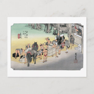 ukiyoe Hiroshige No.22 Fujieda Postcard