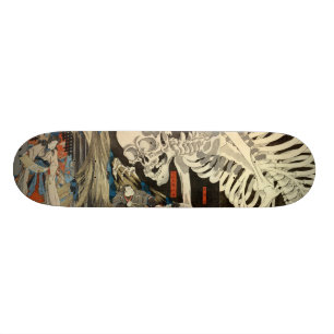 ukiyoe japan skateboard skull