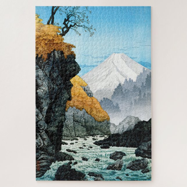 Ukiyoe [komei] 04 Foot of Mount Ashitaka Jigsaw Puzzle (Vertical)