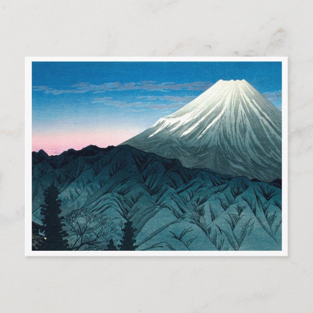 Ukiyoe [komei] 06 Mount Fuji From Hakone Postcard (Front)