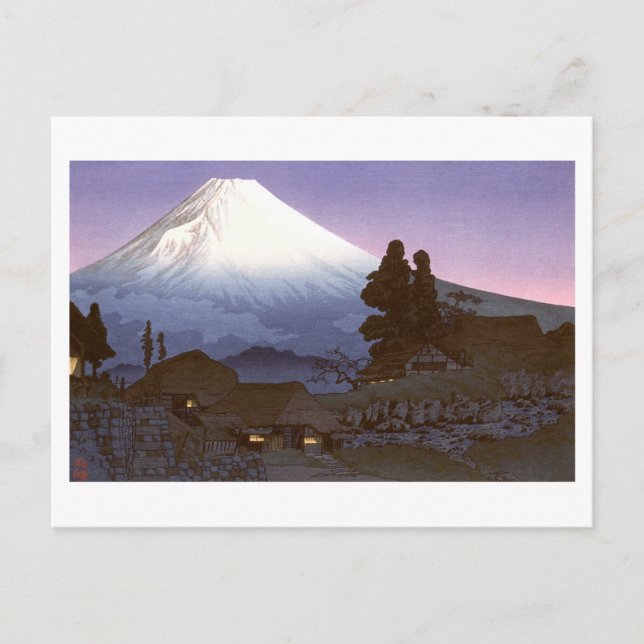 ukiyoe [komei] Mount Fuji From Mizukubo Postcard (Front)