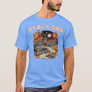 Ukiyoe Tranquillity Serene Village Landscape T-Shirt
