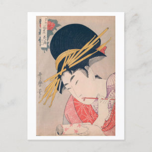Ukiyoe [Utamaro] beauties 017 Postcard
