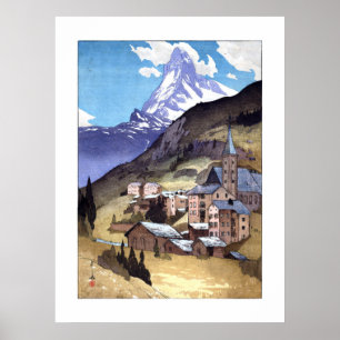 ukiyoe - Yoshida - 04 - Matterhorn -  Poster