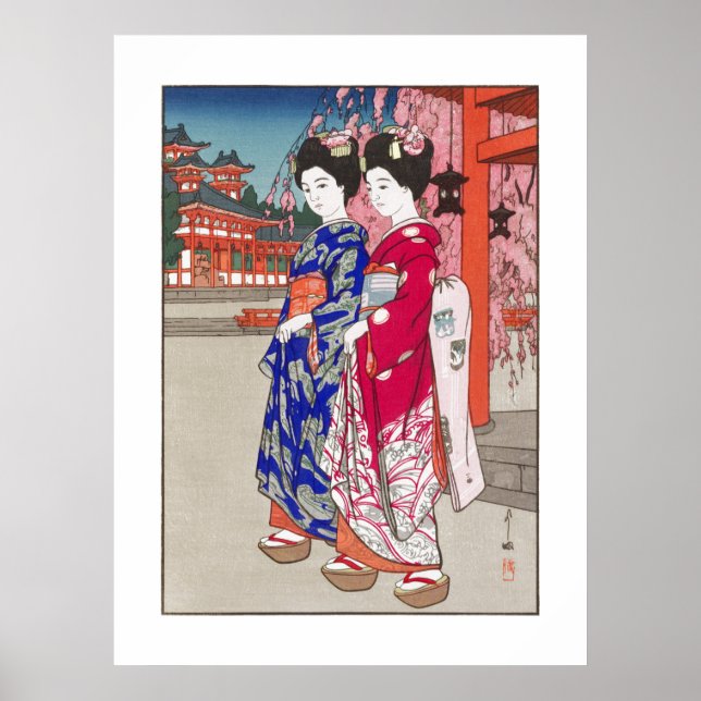 ukiyoe - Yoshida - 14 - Maiko -  Poster (Front)