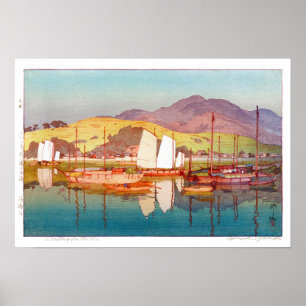 ukiyoe - Yoshida - 17 - Waiting for the Tide -  Poster