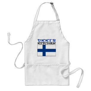 Ukki's Kitchen With Flag Of Finland Standard Apron
