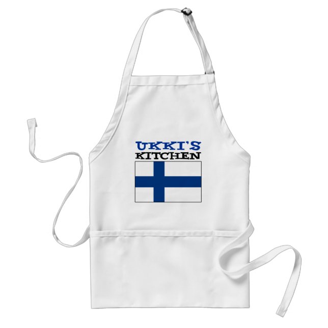 Ukki's Kitchen With Flag Of Finland Standard Apron (Front)