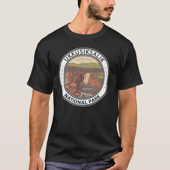 Ukkusiksalik National Park Canada Badge T-Shirt (Front)