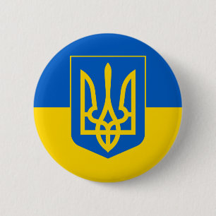 Ukraine 6 Cm Round Badge